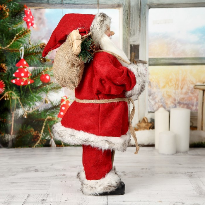 Дед Мороз "В красной шубке, приветствующий" 45 см - фото 4 - id-p181641558