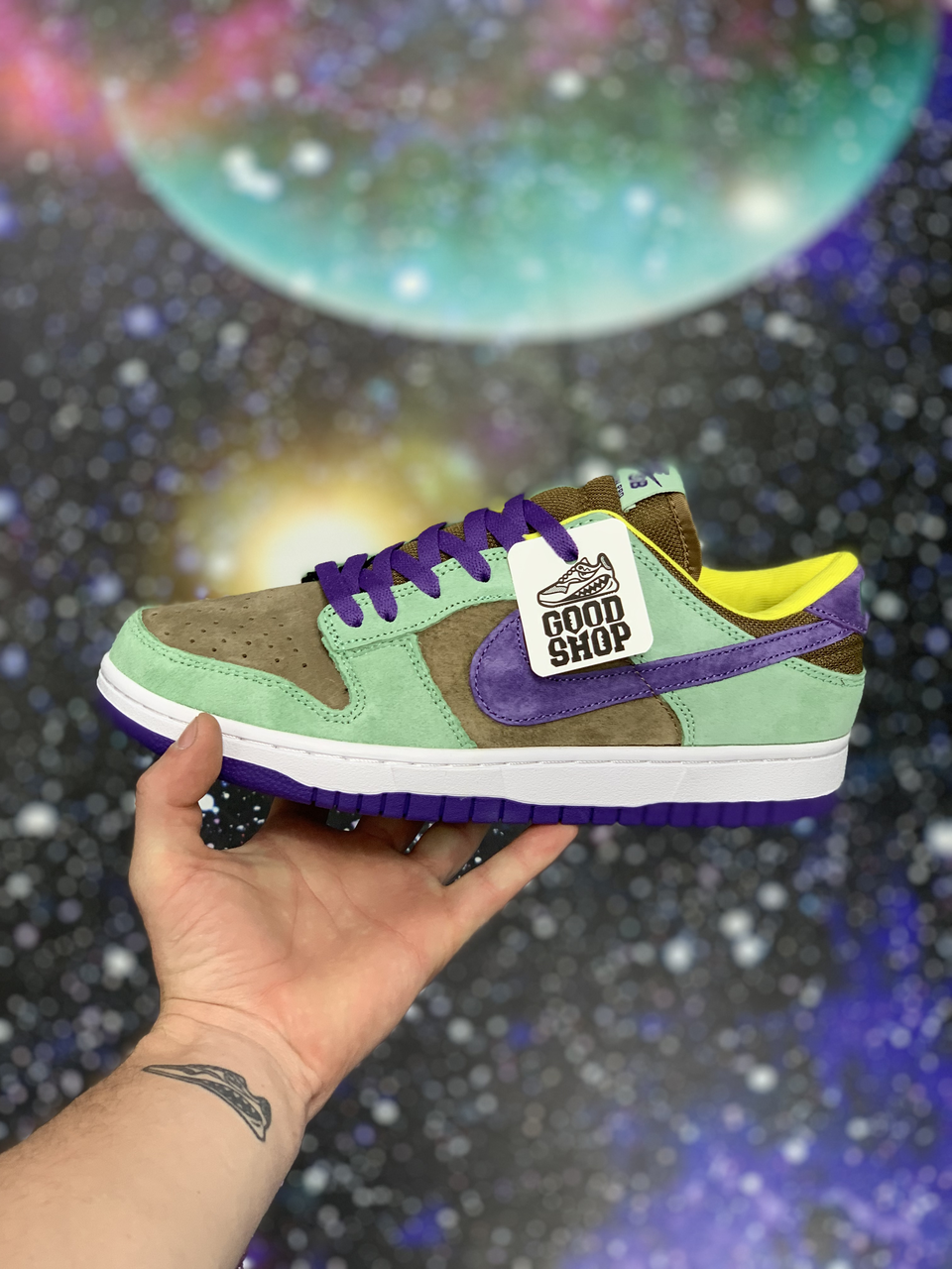 Кроссовки Nike SB Dunk Low Pro Green Brown Violet