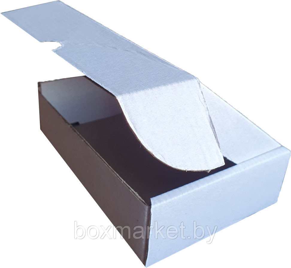 Коробка самосборная 143 х 100 х 40 мм белая fefco 0427 из микрогофрокартона 1,5 мм Т23 - фото 1 - id-p181638341