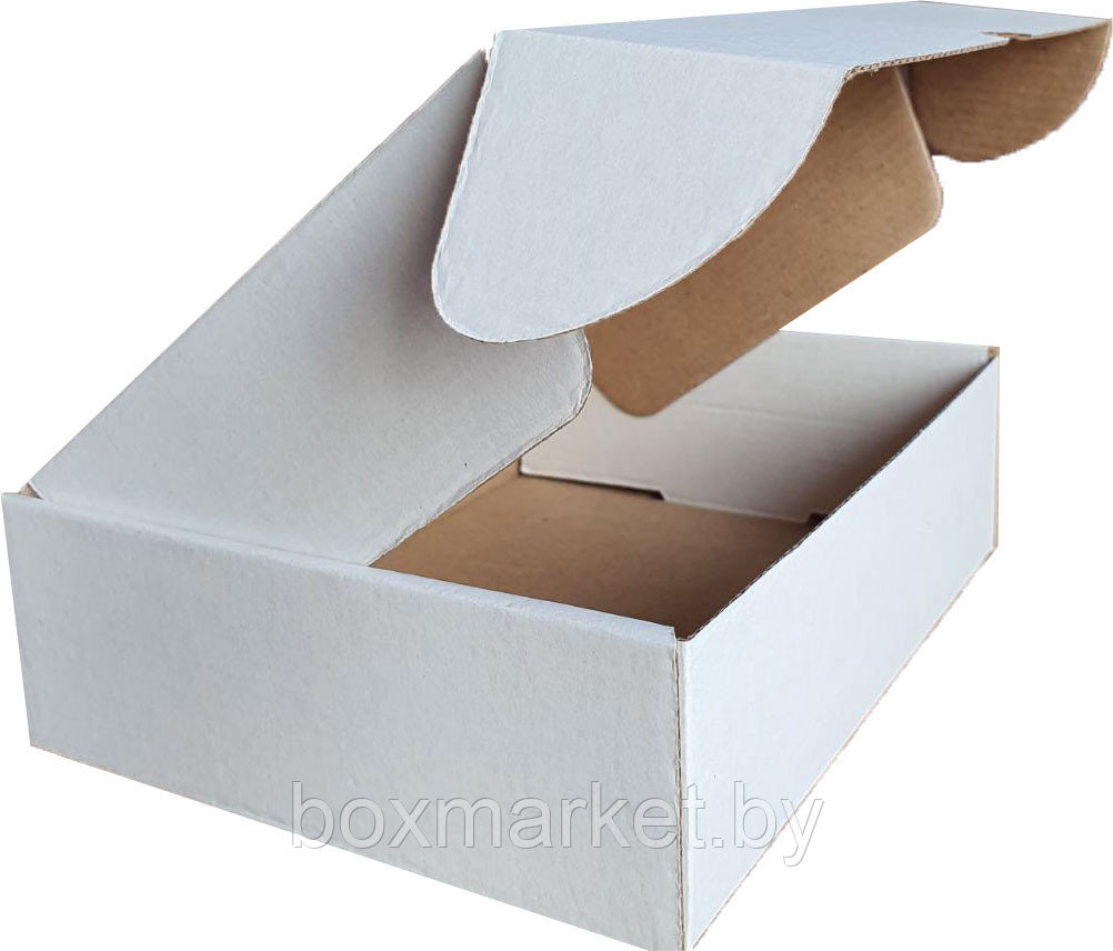 Коробка самосборная 306х275х36 мм белая fefco 0427 из микрогофрокартона 1,5 мм Т23 - фото 1 - id-p181638388