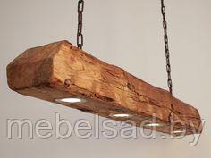 Люстра рустикальная деревянная "Лофт Супер №17" на 4 лампы