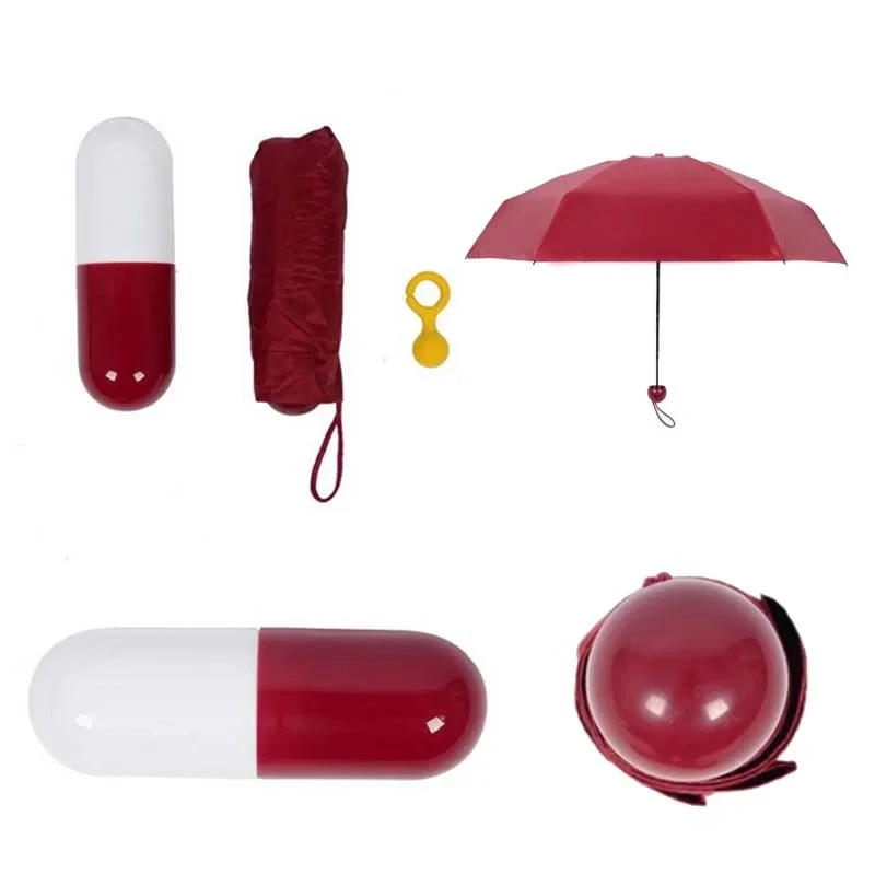Зонт-капсула Mini Pocket Umbrella. Бордовый - фото 2 - id-p181660297