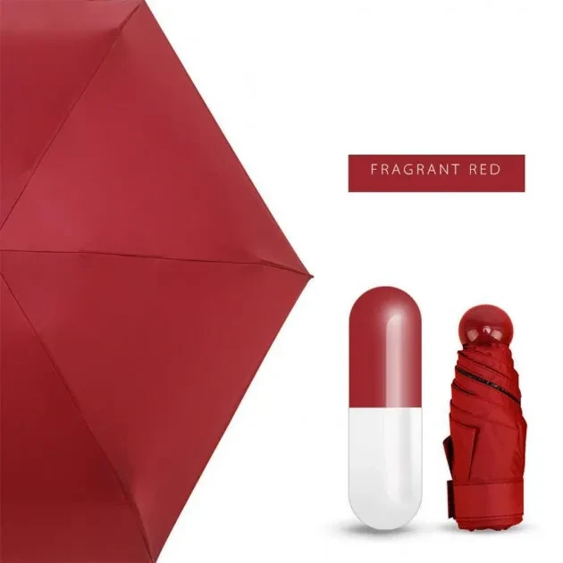 Зонт-капсула Mini Pocket Umbrella. Бордовый - фото 3 - id-p181660297