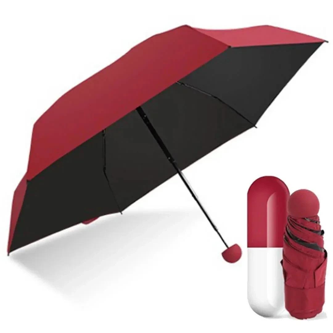 Зонт-капсула Mini Pocket Umbrella. Бордовый - фото 1 - id-p181660297