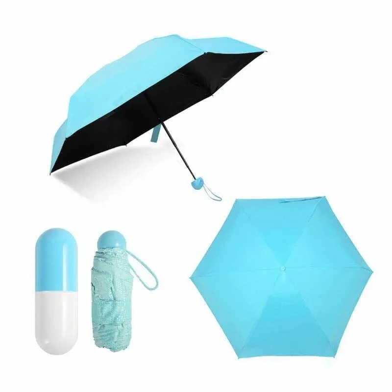 Зонт-капсула Mini Pocket Umbrella. Голубой - фото 2 - id-p181660864