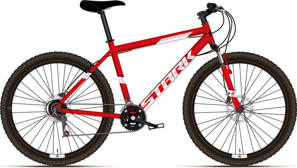 Велосипед Stark Outpost 26.1 D р.18 2021 (красный/белый) - фото 1 - id-p180714643