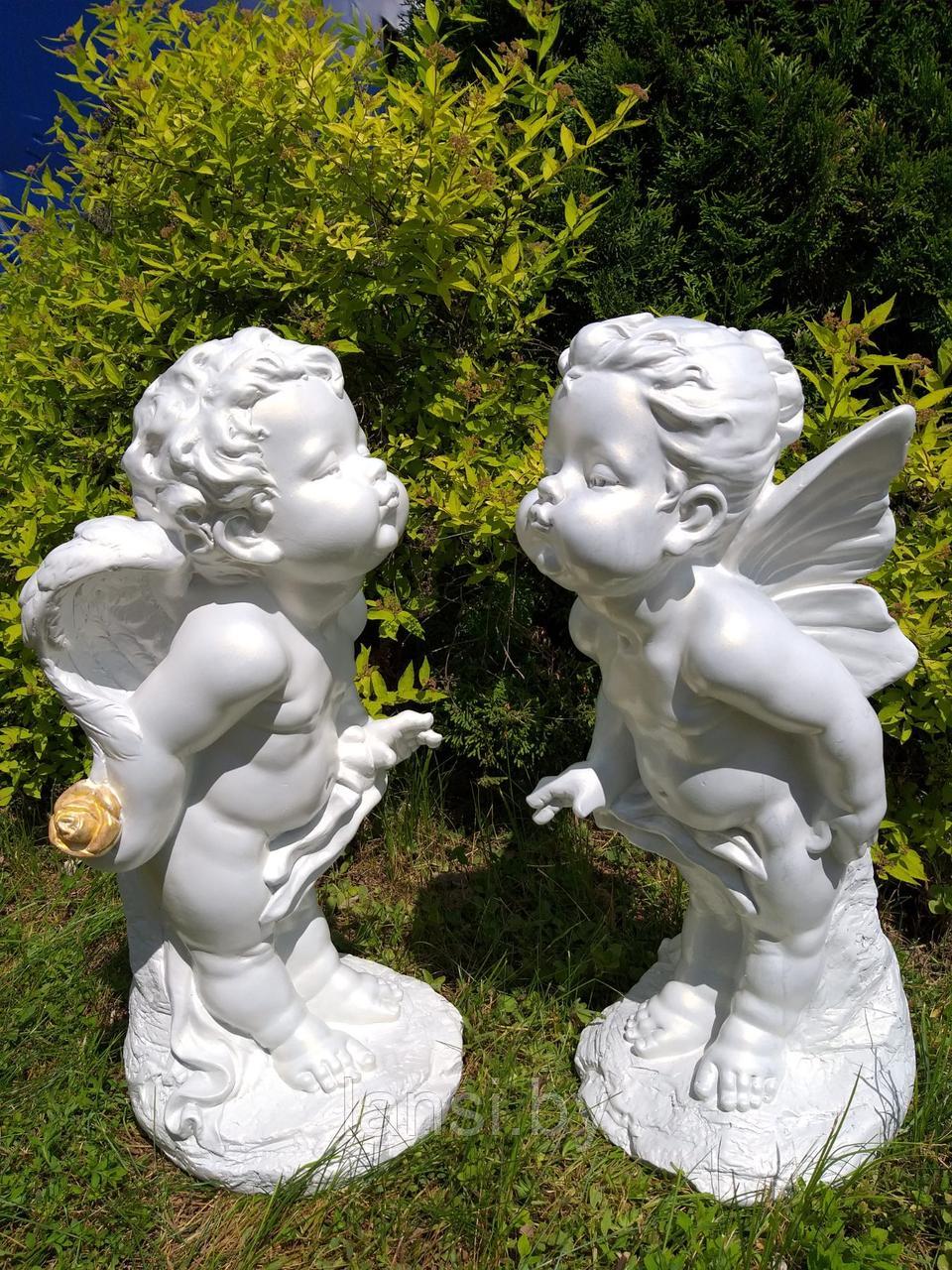 Скульптура "Ангелочки с поцелуями " Высота 52см. Бетон. - фото 3 - id-p181663946