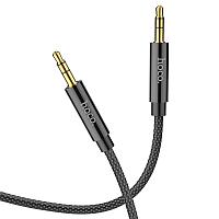 Кабель AUX Hoco UPA19 jack (M) - jack(M) 3.5mm (2.0 м) нейлон черный