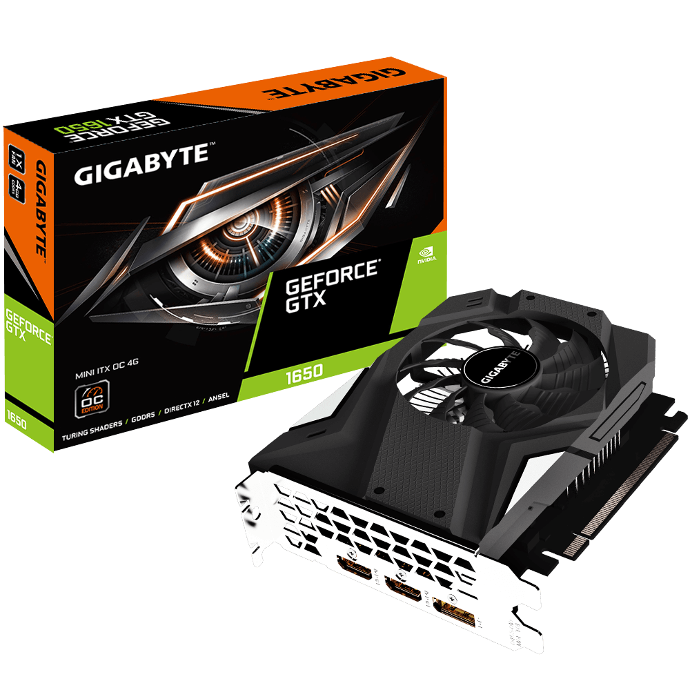 Видеокарта Gigabyte GeForce GTX 1650 Mini ITX OC 4GB GDDR5 GV-N1650IXOC-4GD