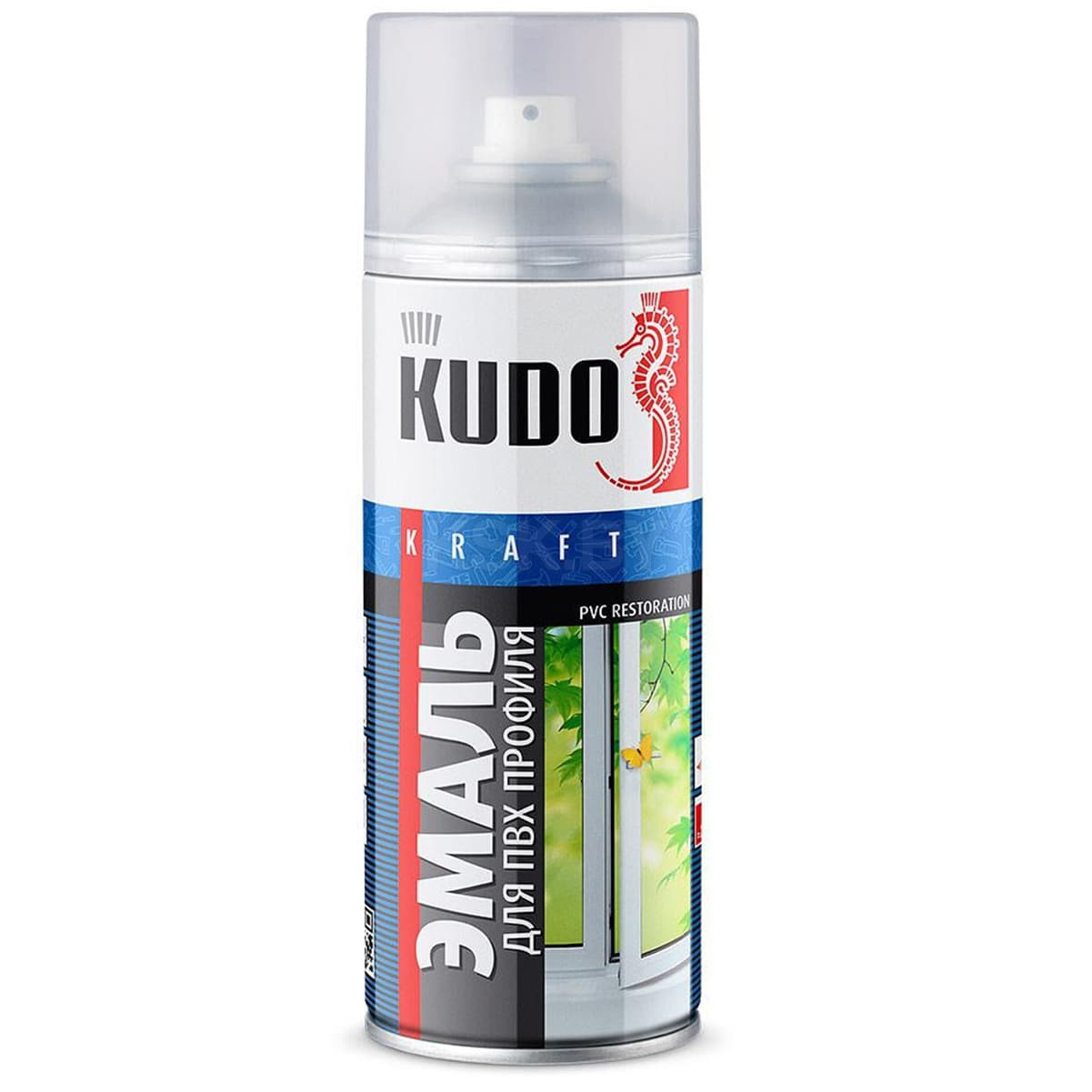 Эмаль для ПВХ профиля Kudo KU-6101 белая 520 мл