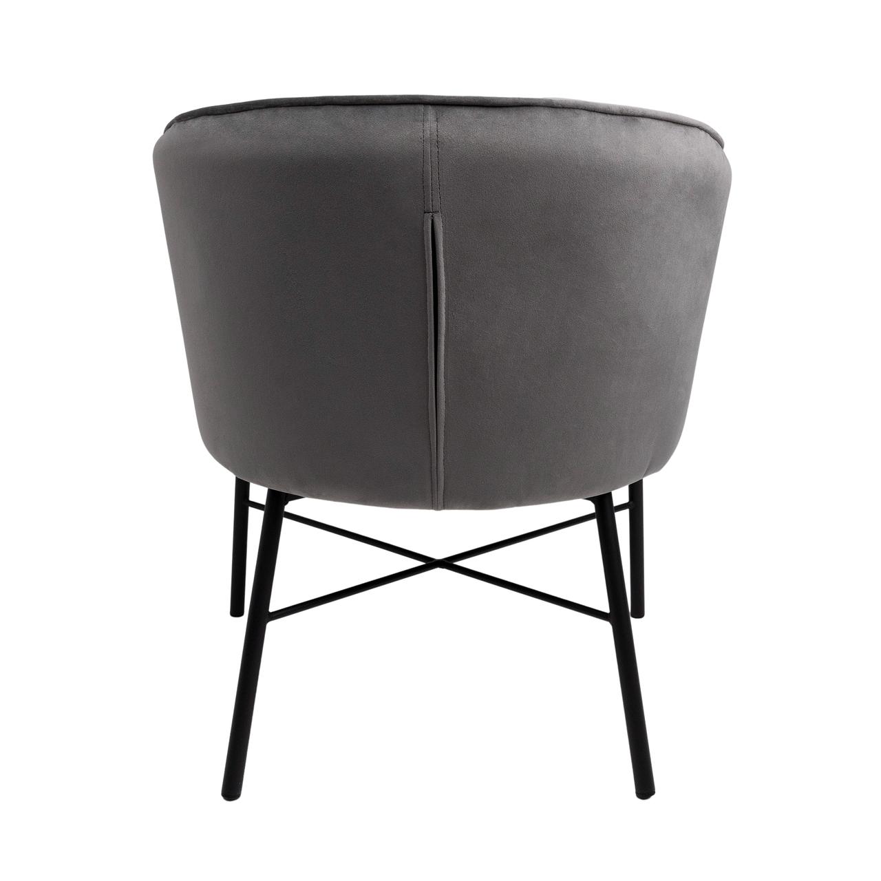 Кресло Almond, серый, велюр - фото 3 - id-p178419325