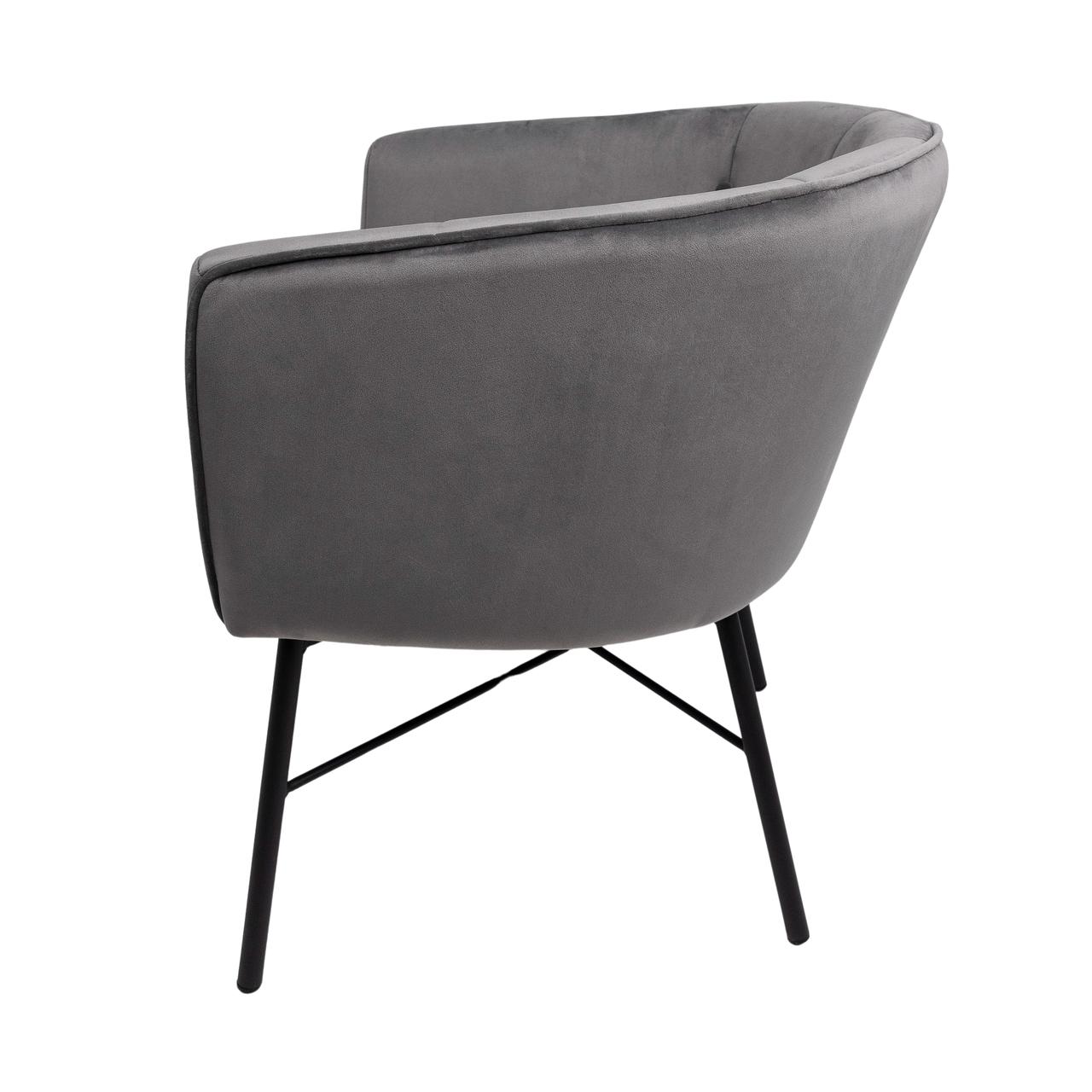 Кресло Almond, серый, велюр - фото 4 - id-p178419325