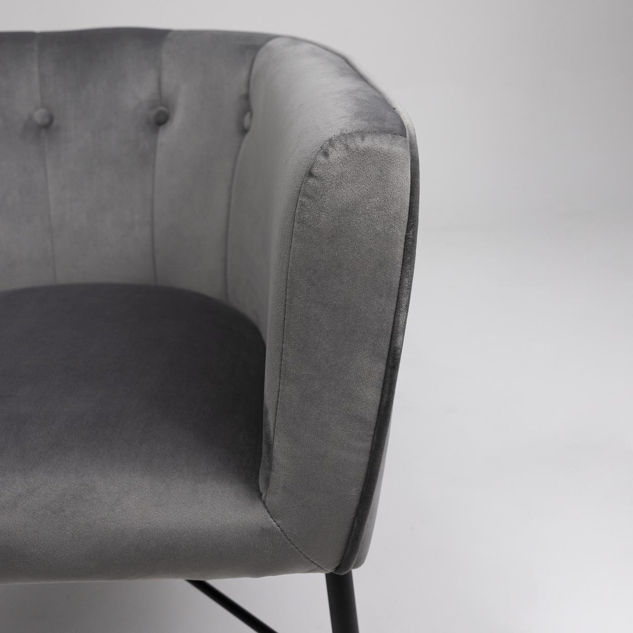 Кресло Almond, серый, велюр - фото 7 - id-p178419325