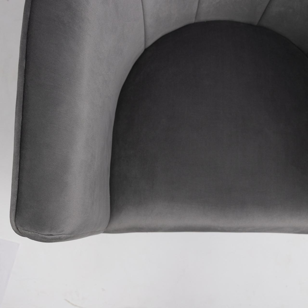 Кресло Almond, серый, велюр - фото 8 - id-p178419325