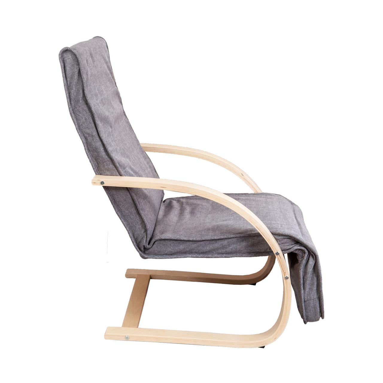 Кресло-качалка Grand, серый, ткань - фото 3 - id-p173511008