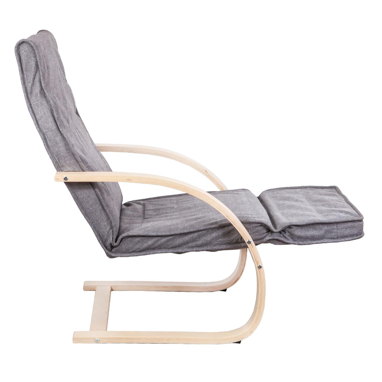 Кресло-качалка Grand, серый, ткань - фото 4 - id-p173511008