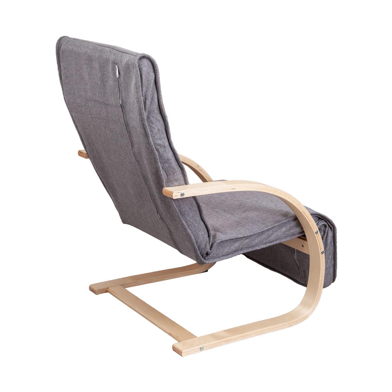 Кресло-качалка Grand, серый, ткань - фото 6 - id-p173511008
