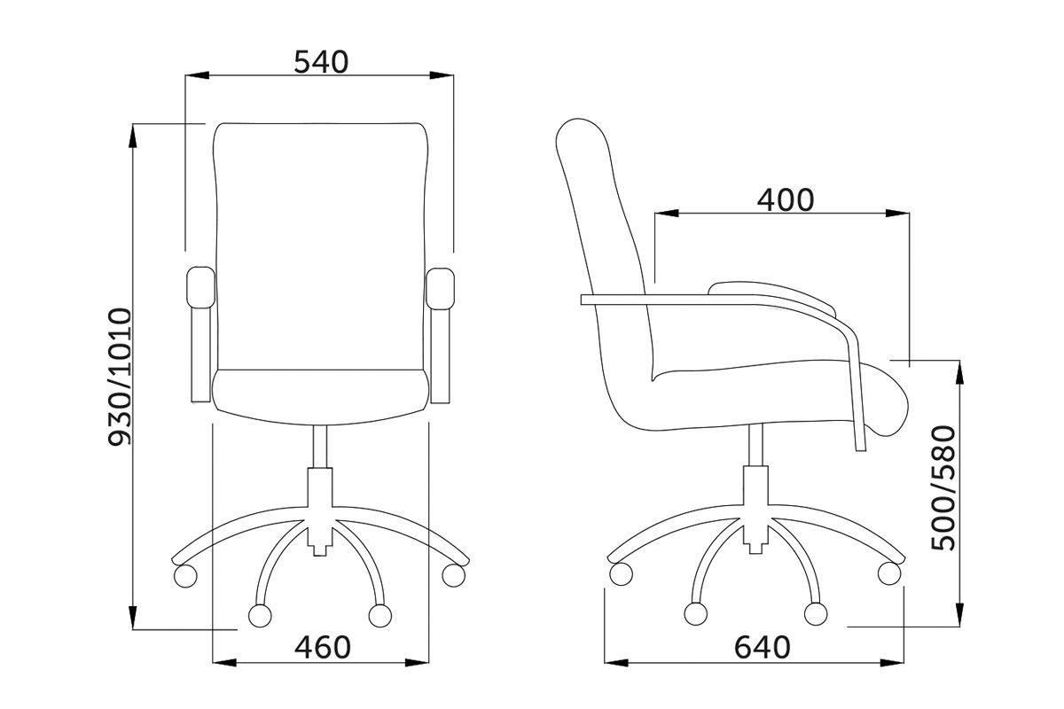 Кресло поворотное Samba V-4.1, черный, искусственная кожа - фото 2 - id-p181694351