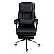 Кресло поворотное Chief Massag, черный, экокожа, фото 2