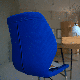 Кресло поворотное Delfin, синий, экокожа, фото 10
