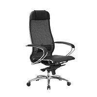 Кресло поворотное Метта SAMURAI S-1.04, чёрный, армированная сетка