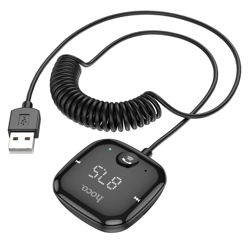 FM-модулятор HOCO E65 Bluetooth (питание от USB, кабель 1,35м., microSD, AUX-вход) - фото 2 - id-p181601120