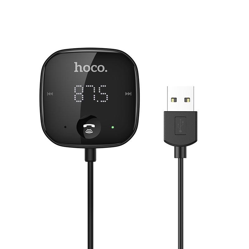 FM-модулятор HOCO E65 Bluetooth (питание от USB, кабель 1,35м., microSD, AUX-вход) - фото 1 - id-p181601120