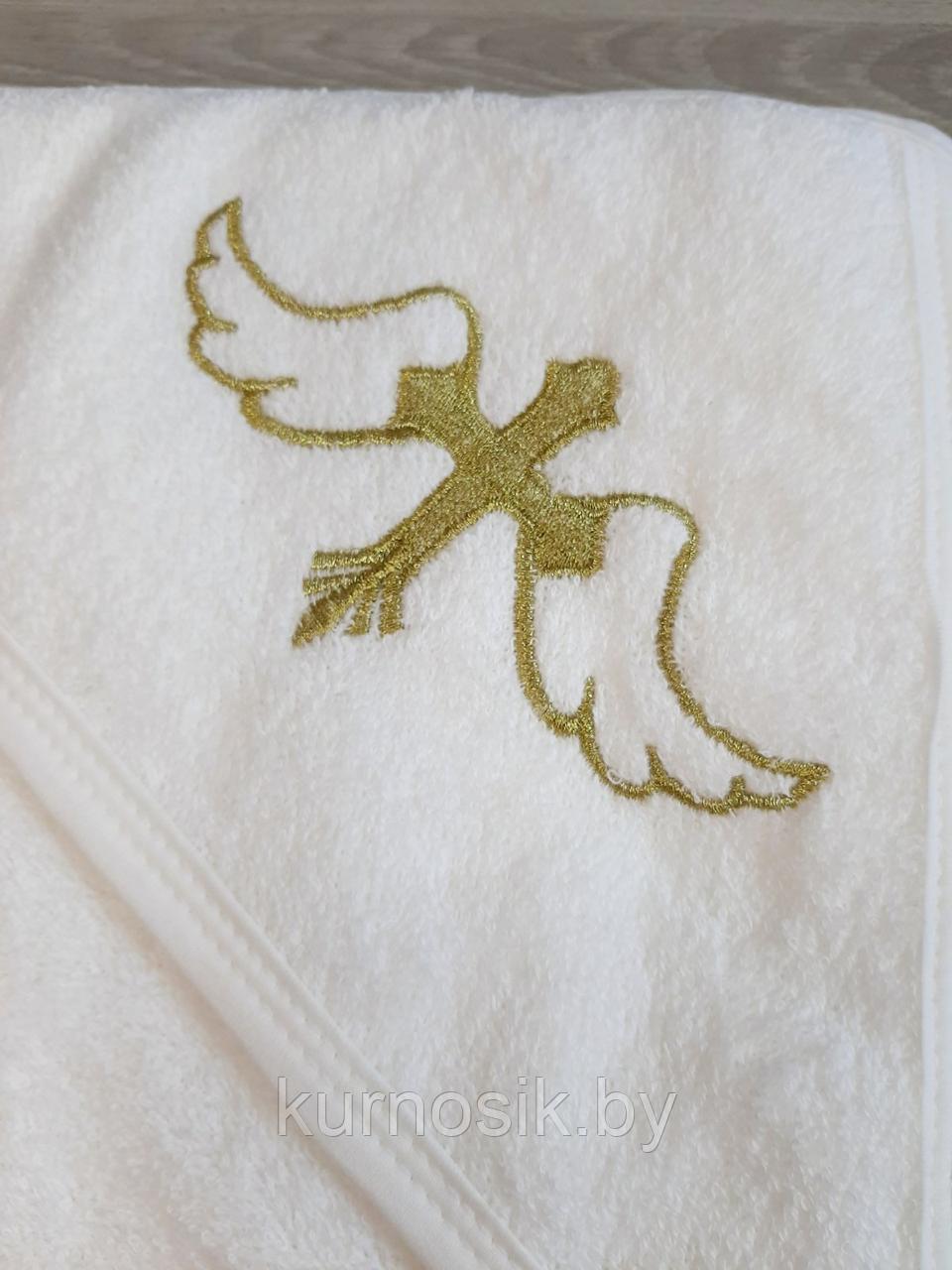 Полотенце крестильное с капюшоном 78*80 см Турция шампань - фото 2 - id-p181697142