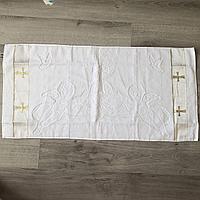 Полотенце крестильное с вышивкой 50*100 см Турция белый
