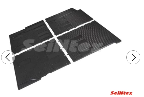 Комплект ковриков Seintex с узором сетка для салона Volkswagen Transporter T5 (2 и 3 ряды) 2003-2015 - фото 1 - id-p181706794
