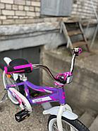 Велосипед детский Novatrack Novara 18" фиолетовый-белый, фото 3