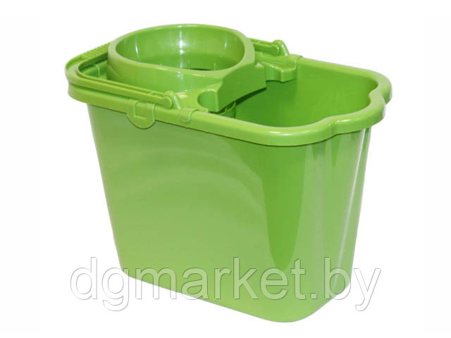 Ведро пласт.9,5л с отжимом (зеленый) IDEA - фото 1 - id-p181698830