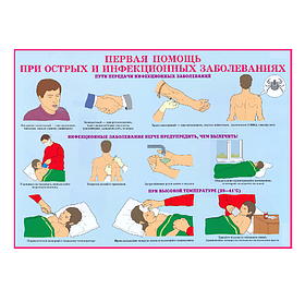 Информационный стенд "Первая помощь при острых и инфекционных заболеваниях"