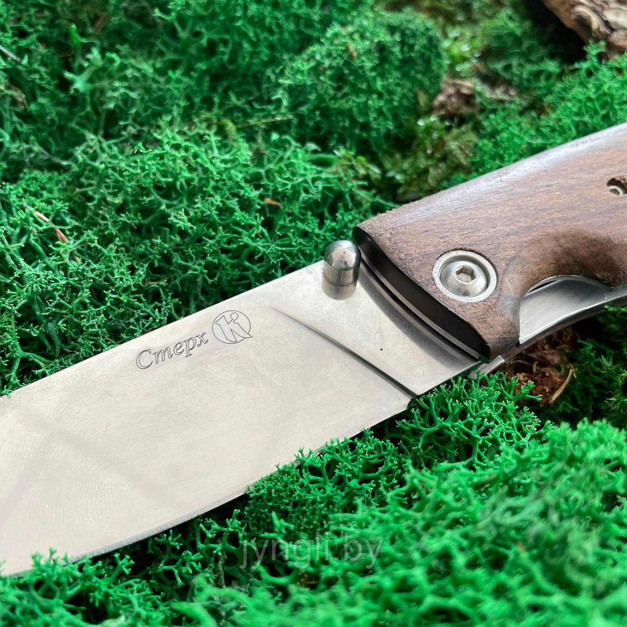 Нож складной Кизляр Стерх, рукоять дерево - фото 3 - id-p120383001