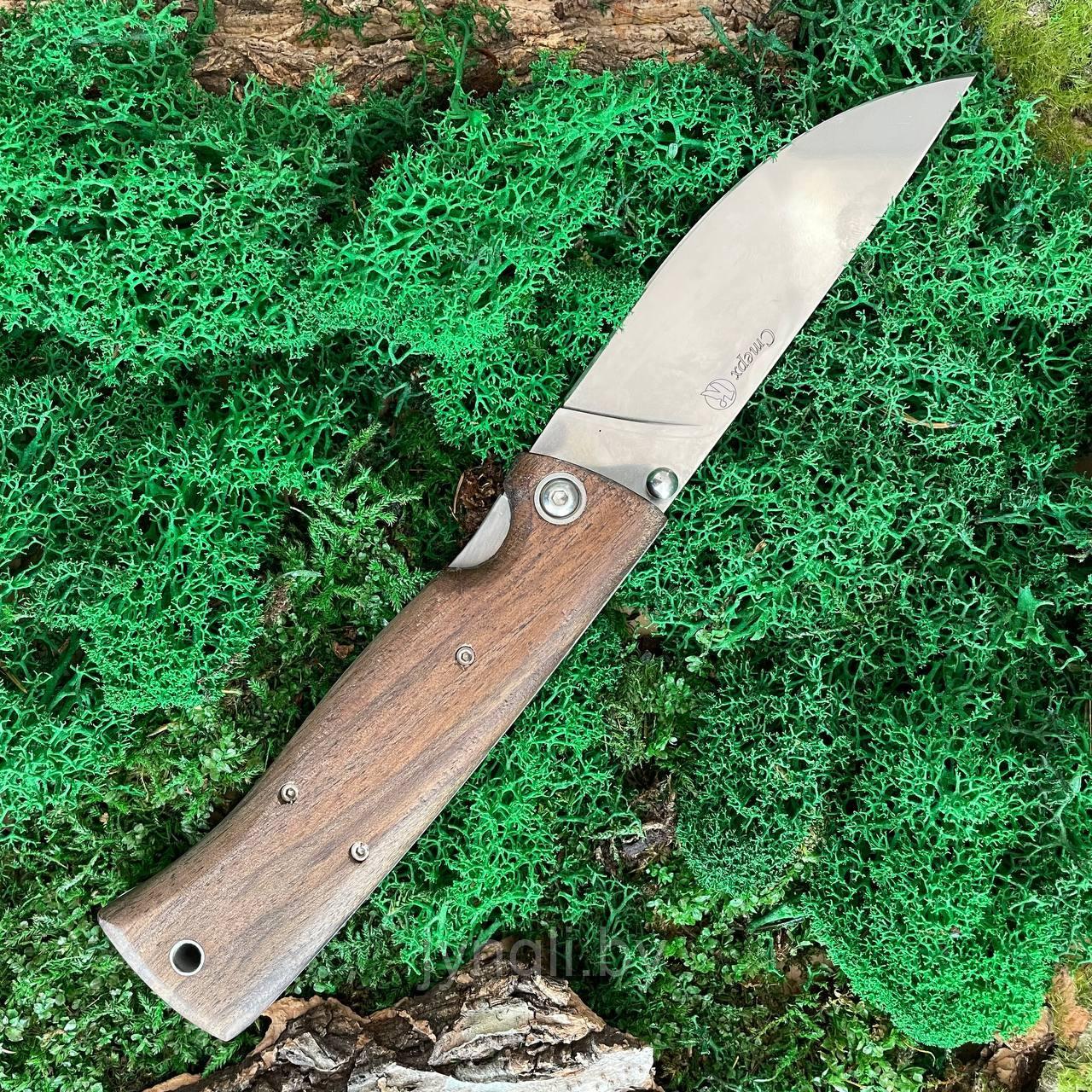 Нож складной Кизляр Стерх, рукоять дерево - фото 1 - id-p120383001