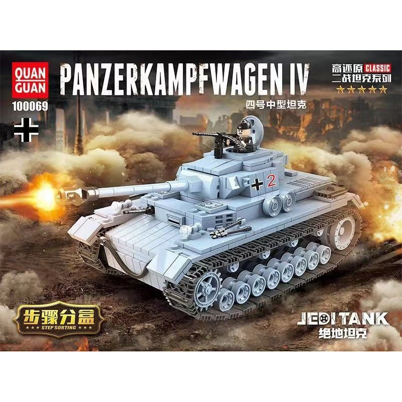 Конструктор Танк Panzerkampfwagen IV, 100069, 716 дет., аналог LEGO (Лего)