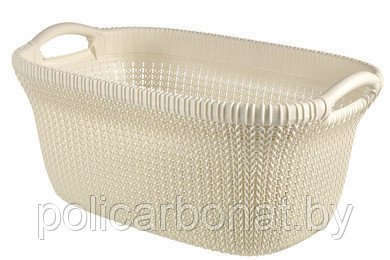 Корзина для глаженного белья Knit Laundry Basket OASWHT STD 40L, белый. - фото 1 - id-p107895941