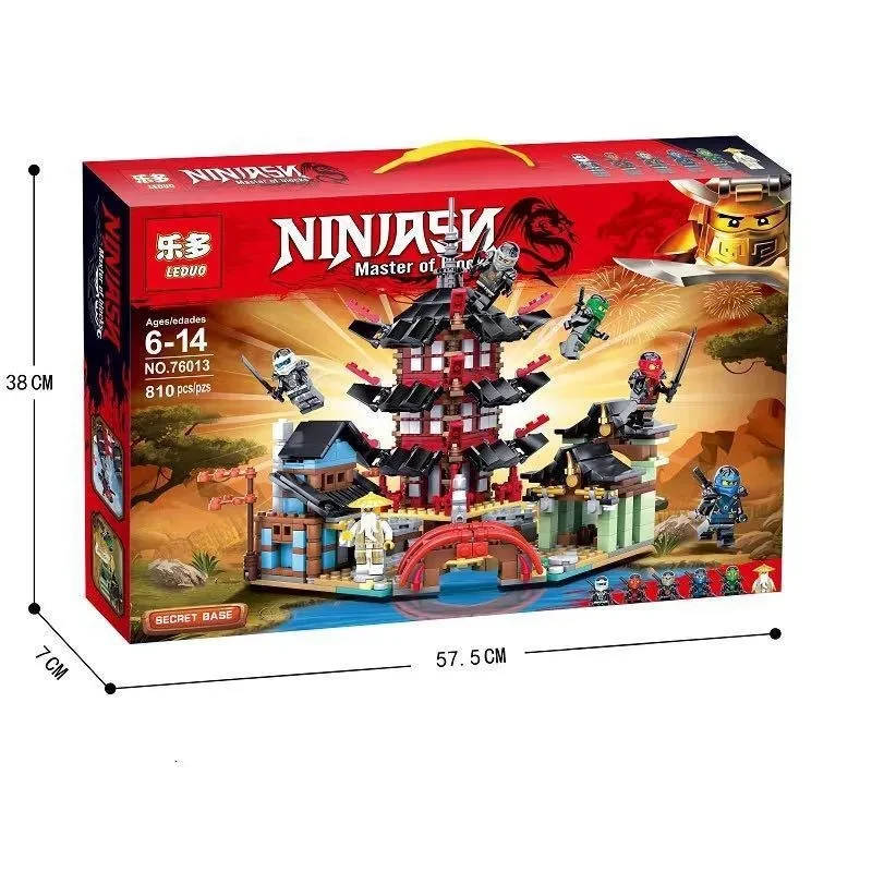 76013 Конструктор Leduo Ninjago Ниндзяго, замок дракона, 810 деталей, аналог лего Lego Ninjago Ниндзяго - фото 4 - id-p181716247