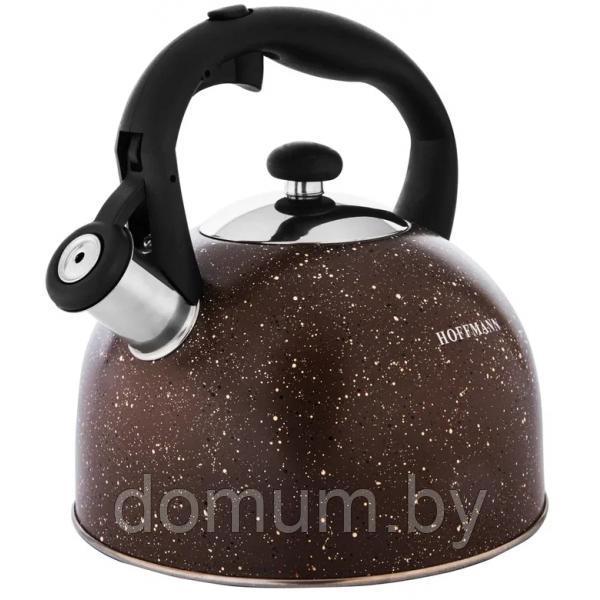Чайник со свистком 3л Hoffman HM-55126-2 (коричневый) - фото 1 - id-p181738054