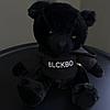 Плюшевый мишка BLCKBO черный в худи с капюшоном 40 см.