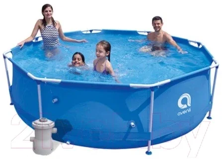 Каркасный бассейн Jilong SteelSuper Round Pools / 17798EU (Filter Pump, 300gal, 300x76, синий), фото 2