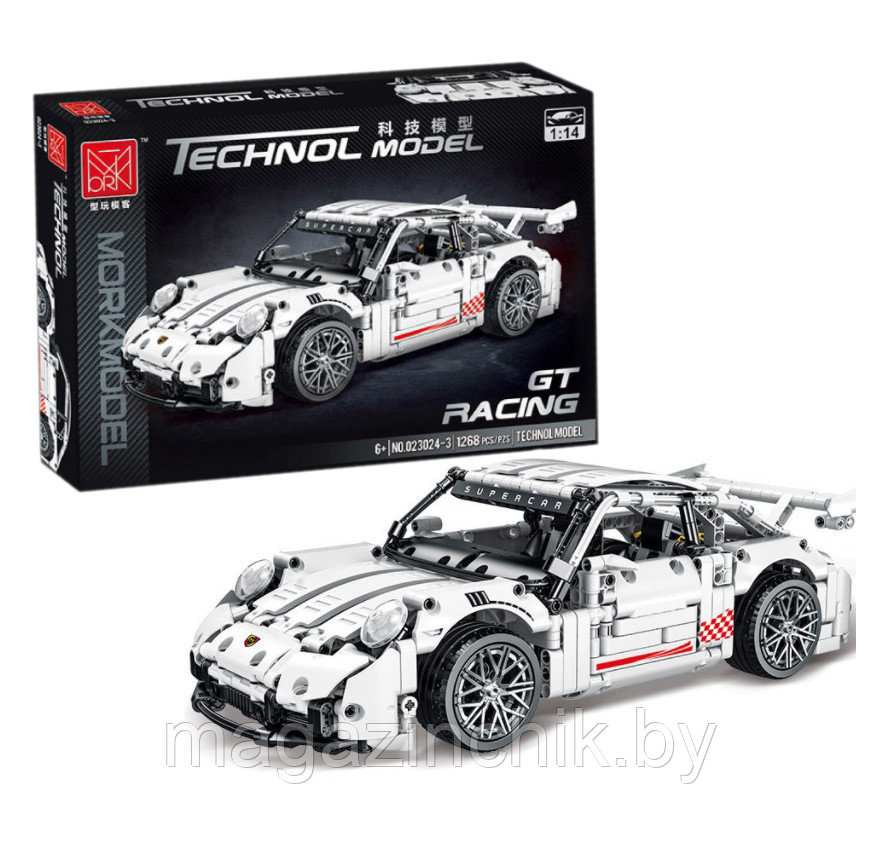 Конструктор Белый Porsche GT 1268 дет., MOC MORK 023024-3, Техник