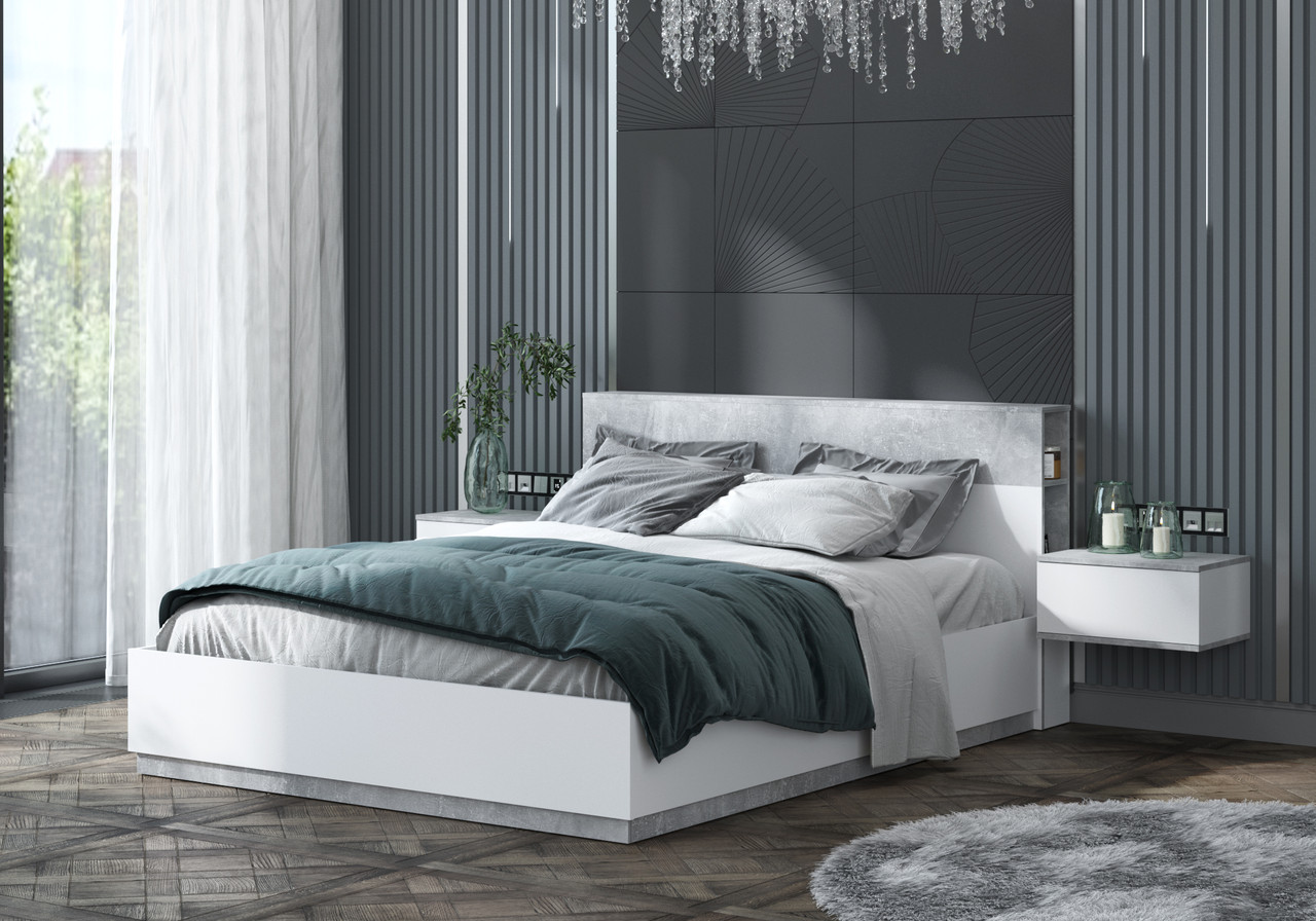 Набор мебели для жилой комнаты Quartz-16 (Спальня-4) фабрика Интерлиния- 2 варианта цвета - фото 1 - id-p181785681