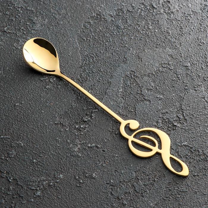 Ложка чайная подарочная «Ключ» золотистая - фото 1 - id-p181787123