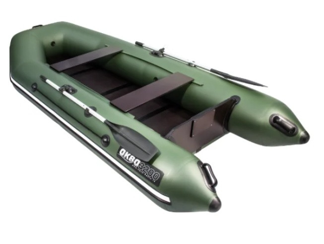 Надувная лодка Аква 3200 (слань-книжка, киль) зеленый - фото 2 - id-p181789030