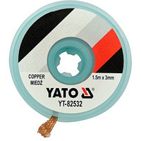 Лента медная плетеная для удаления припоя 3,0мм х 1,5м Yato YT-82532