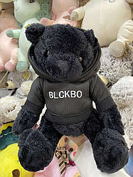Мягкая игрушка Черный Медведь в худи Блэкбо (blckbo) 25 см