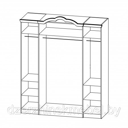 Шкаф для одежды СП-002-14Д2 от спальни "Орхидея" . Мебель Неман - фото 2 - id-p181791891