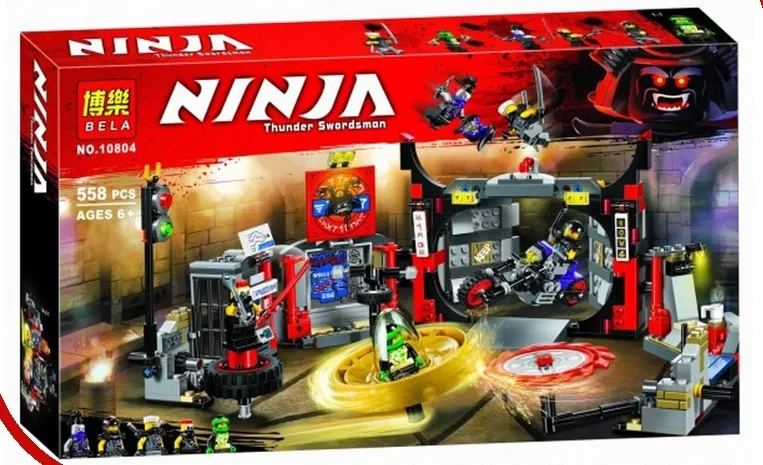 Конструктор Ninjago Bela 10804 "Штаб-квартира Сынов Гармадона" 558 деталей, аналог Lego 70640