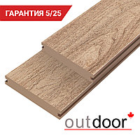 Террасная доска ДПК Outdoor 3D 140*25*3000 мм. полнотелая NEVADA/CALIFORNIA дуб